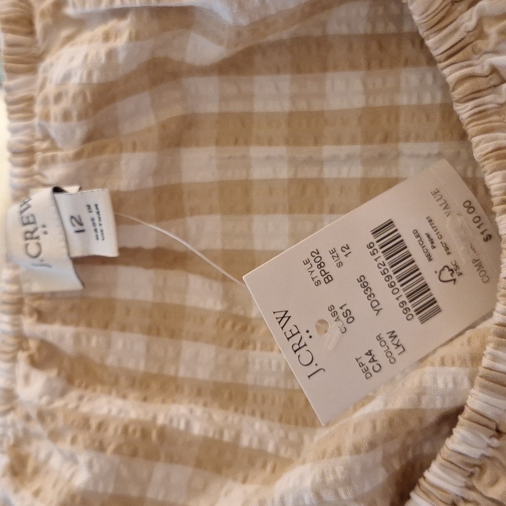 J. Crew (Factory) Seersucker Ruffleneck Mini Dress - Picture 6 of 8
